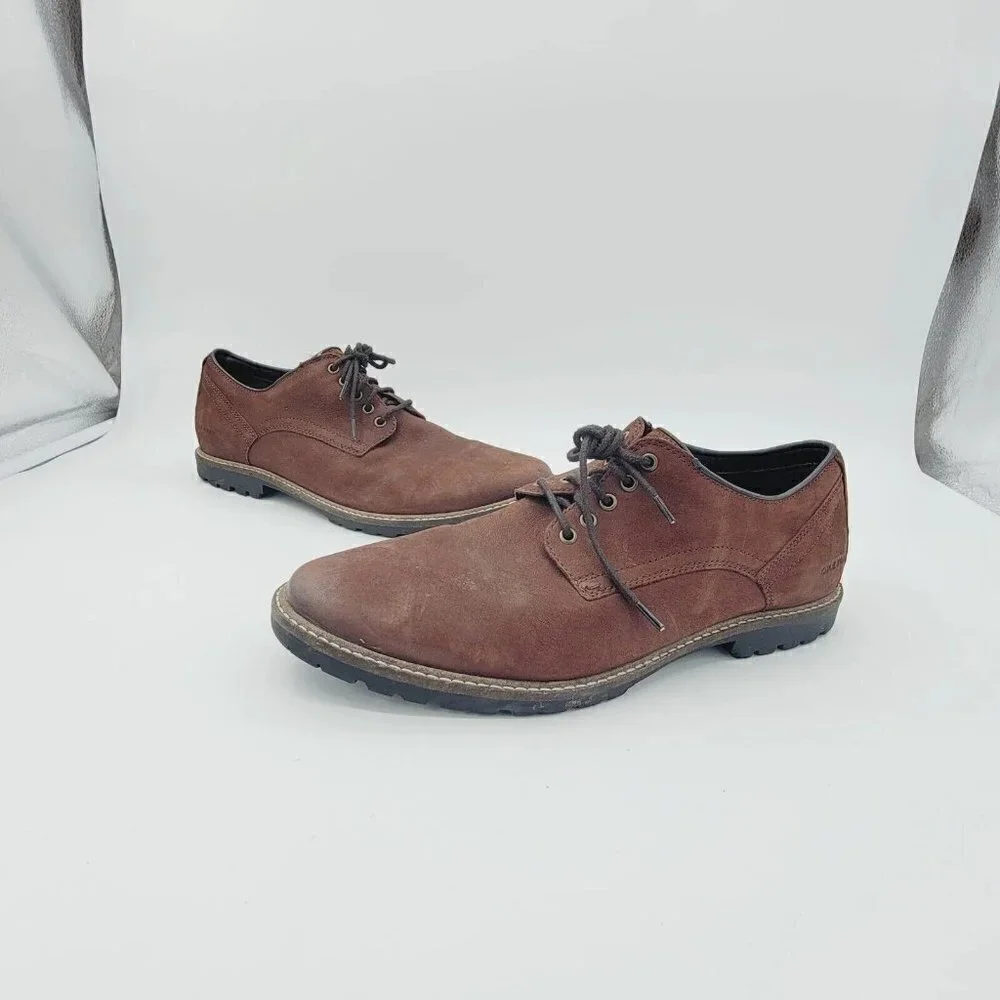 Cole Haan Nathan Plain Toe Men's Oxford Lace Up Casual Shoe C30634 Brown 11.5M